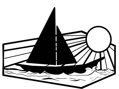 Sailboat Coffin design digital art illustration tattoo