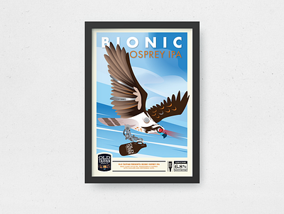 Bionic Osprey IPA design illustration poster design