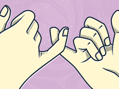 Pinky Promise color halftone illustration pink promise pinky promise texture true grit