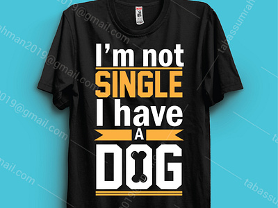 Dog Typography T-shirt Design