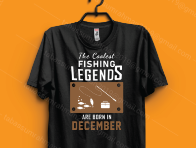 Fishing legends typography t-shirt design