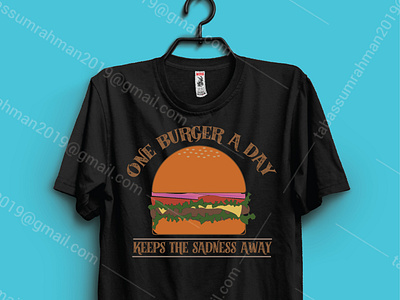 One burger a day vector t-shirt design .