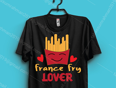 france fry lover t-shirt design custom t shirt fast food vector fastfood fastfood lover food france fry lover t shirt t shirt design vector illustration vector t shirt design