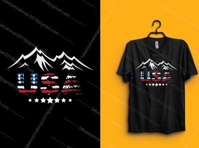 USA T-shirt Design america creative design custom t shirt t shirt t shirt design typography usa usa flag
