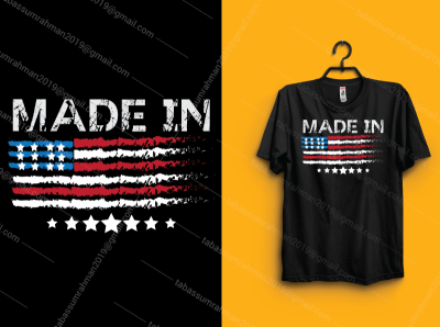 Made in usa T-shirt america american american flag creative design made in america t shirt t shirt design typography usa