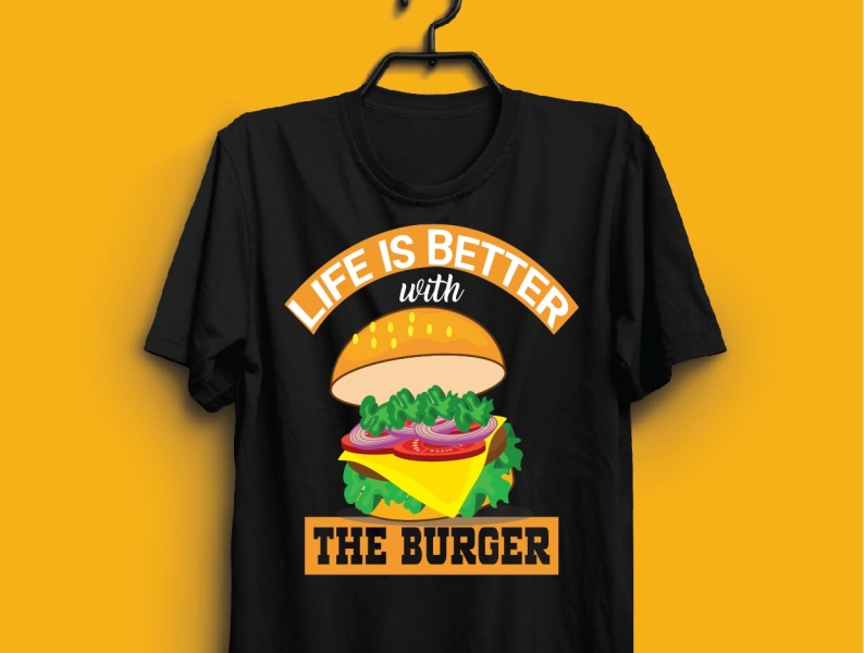 Burger T-shirt Design by Tabbassum Bithi on Dribbble