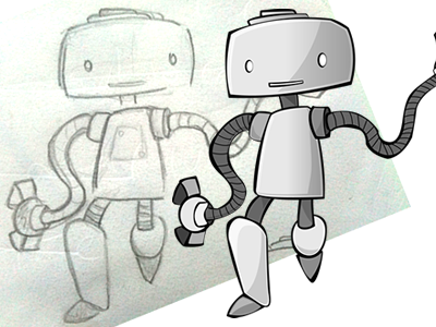 Robot Character Design illustrator robot sketch