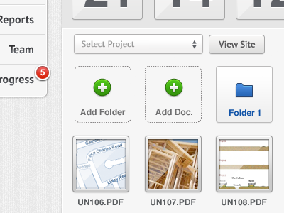 Grid View add drop down folder frame grid notification