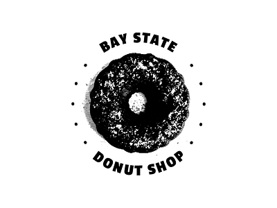 Bay State Donut Shop bay state bay state design shop black and white brand branding bsds donuts logo