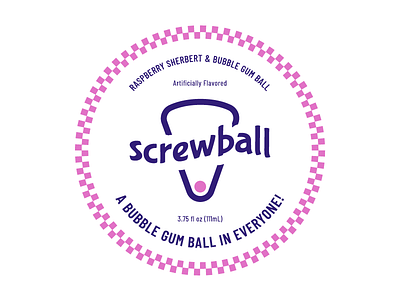 Screwball bay state design shop brand branding bsds ice cream label logo screwball