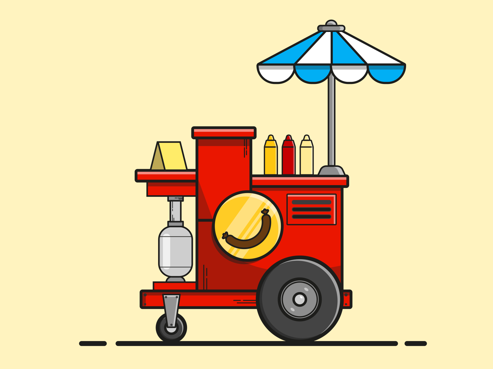 Hotdog Stand By Martina On Dribbble   Hotdog Stand 4x 