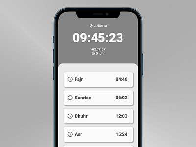 Prayer Times UI app design ui ux