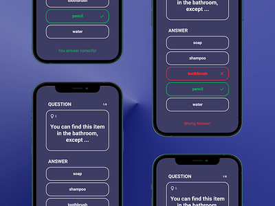 Quiz App app design ui ux