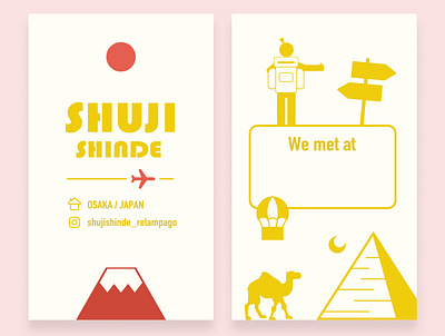 Travelers card - Shuji Shinde card card design design graphic design illustration