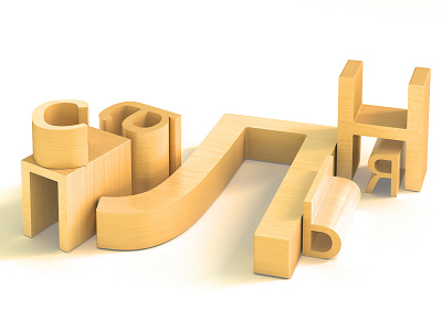 3D letter compositions