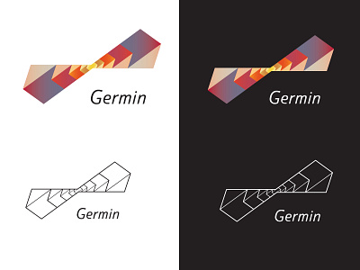 germin branding design gradient lettering logo typography vector