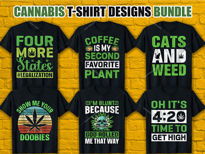 Best Selling Cannabis T Shirt Design Bundle 3d animation cannabis shirts graphic design