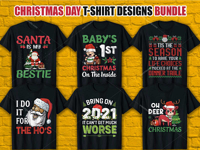 Christmas Day T Shirt Design Bundle 3d animation christmas day shirts
