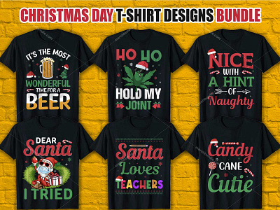 Christmas day T-Shirt Design Bundle christmas day shirts