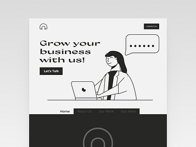 Digital Agency Monochrome Landing Page clean ui design ui designs uidesign uxdesign website design