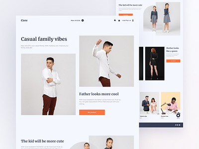 Landing page of new article clothes