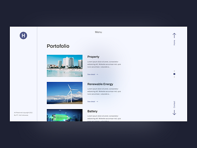 Concept of website for holding company [Portofolio Page] clean ui ui ui designs uidesign uxdesign website design