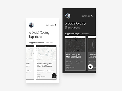 Bicycle Tour App app home screen appdesign apps bicycle clean ui home screen ui ui designs uidesign