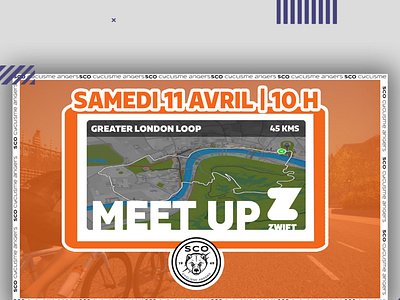 Meets Up design icon illustration logo meetup scocyclisme typography vector zwift