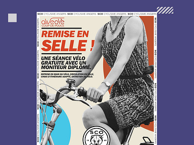 "Remise en Selle" Operation branding design icon illustration logo retro design scocyclisme typography vector