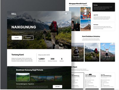 Naikgunung Landing Page Website climbing design landing page mountain nature ui ux web website