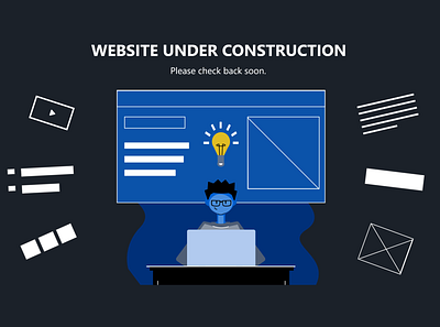 Site under construction design illustration ui vector