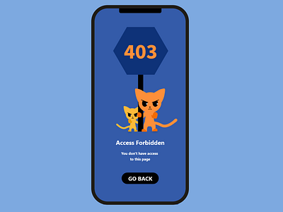 403 mobile page app design illustration ui vector