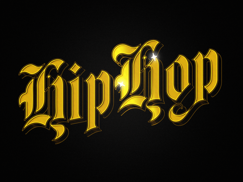 Stay Golden black letter gold gothic hiphop lettering typography