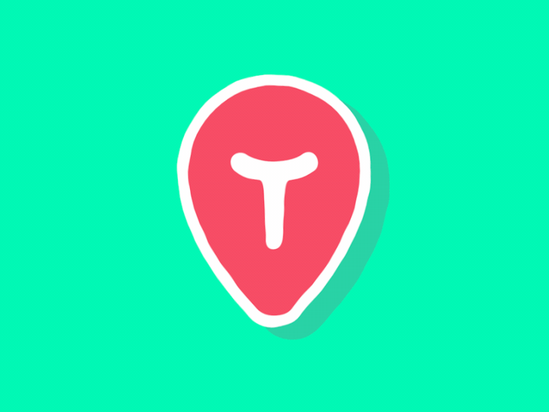 Meat Spin animated animation branding gif logo map meat pin