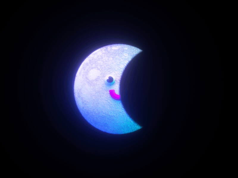 Cheese 🌝 animation c4d character eclipse galaxy glow illustration moon planet