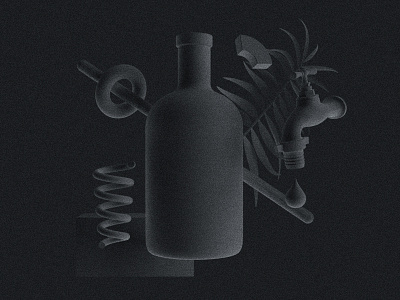 Spirits 3d abstract botanicals illustration model octane plant render spring