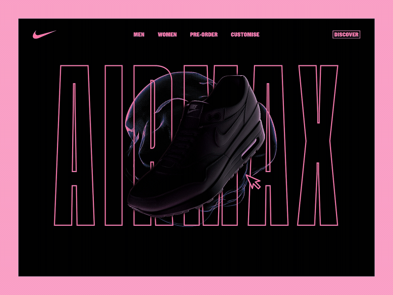 Nike Interaction concept animation branding interaction nike parallax trainers ui ux web design website
