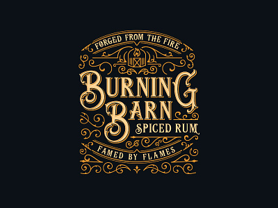 Burning Barn Rum Label Concept