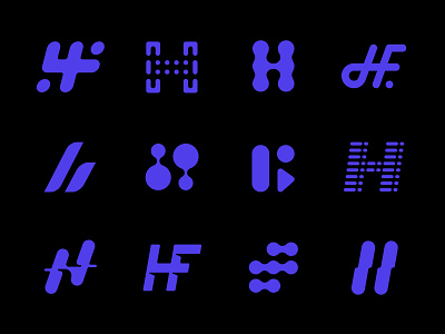 HF Mark Concepts branding icon identity logo mark monogram