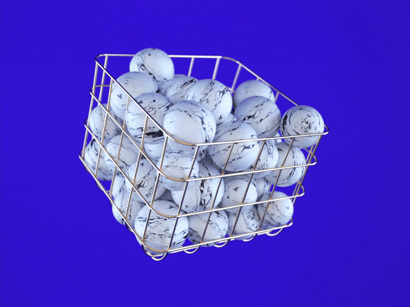 Oh Balls! 3d abstract balls cinema 4d marble octane render simulation studio