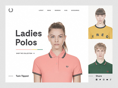 Fred Perry Product Carousel Concept carousel fashion home page interaction slider ui ux web design