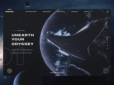 Spaced Web Concept 01 (work in progress) 3d astronaut cinema 4d octane planets space ui ux web web design