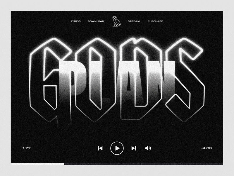 Gods Plan 🙏 branding drake god plan graphic design logo low fi music ovo typography ui vhs