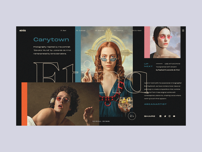 Etina Web Concept branding fashion product typography ui ux web web design website