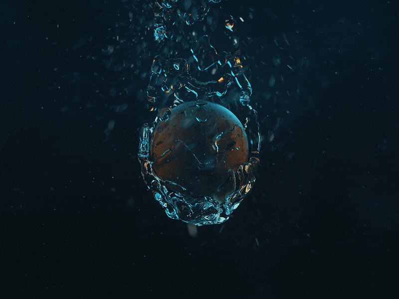 Water Drop R&D 💦 3d 3d model c4d cinema 4d octane particles simulation splash water xparticles