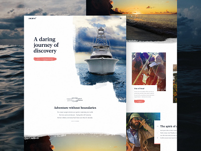 Asaro Alt Homepage Concept ⚓ abstract boats branding interaction ocean typography ui ux web design yacht