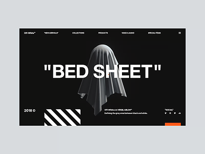 Spooky Off-White™ 3d abstract animation branding c4d cinema 4d ghost glitch halloween interaction mocktober octane typography ui ux web design website