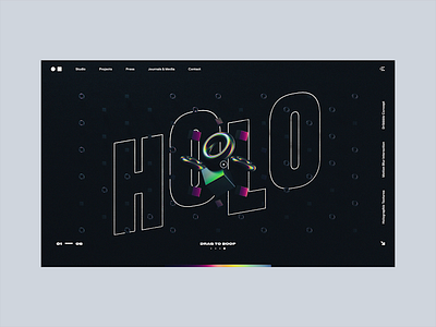 Holographic Interactions 3d abstract animation branding c4d cinema 4d design gif glitch holographic interaction octane typography ui web design webgl website