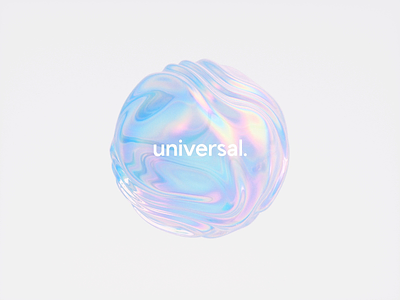 Universal Shaders 3d abstract animation branding bubble c4d cinema 4d crypto dream ethereum glitch gradient holo holographic iridescent logo neon organic rainbow typography