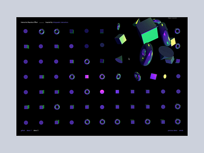 Holo Interactive 3d animation branding interaction octane shader ui ux web design website